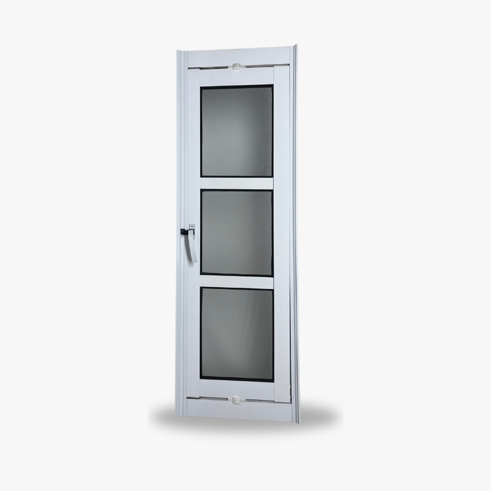 Vitrô Pivotante Três Vidros Branco Vertical Linha 25