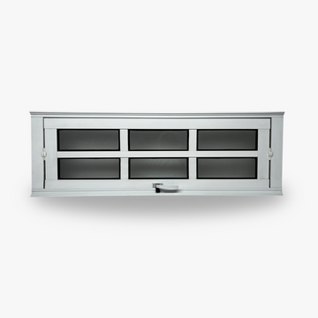 Vitrô Pivotante Branco 6 Vidros Horizontal  Linha 25