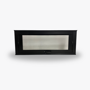 Vitrô Pivotante Preto Horizontal Linha 25