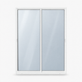 Porta de correr 2 folhas branca, vista frontal, 160 × 210 cm (largura × altura), fundo branco